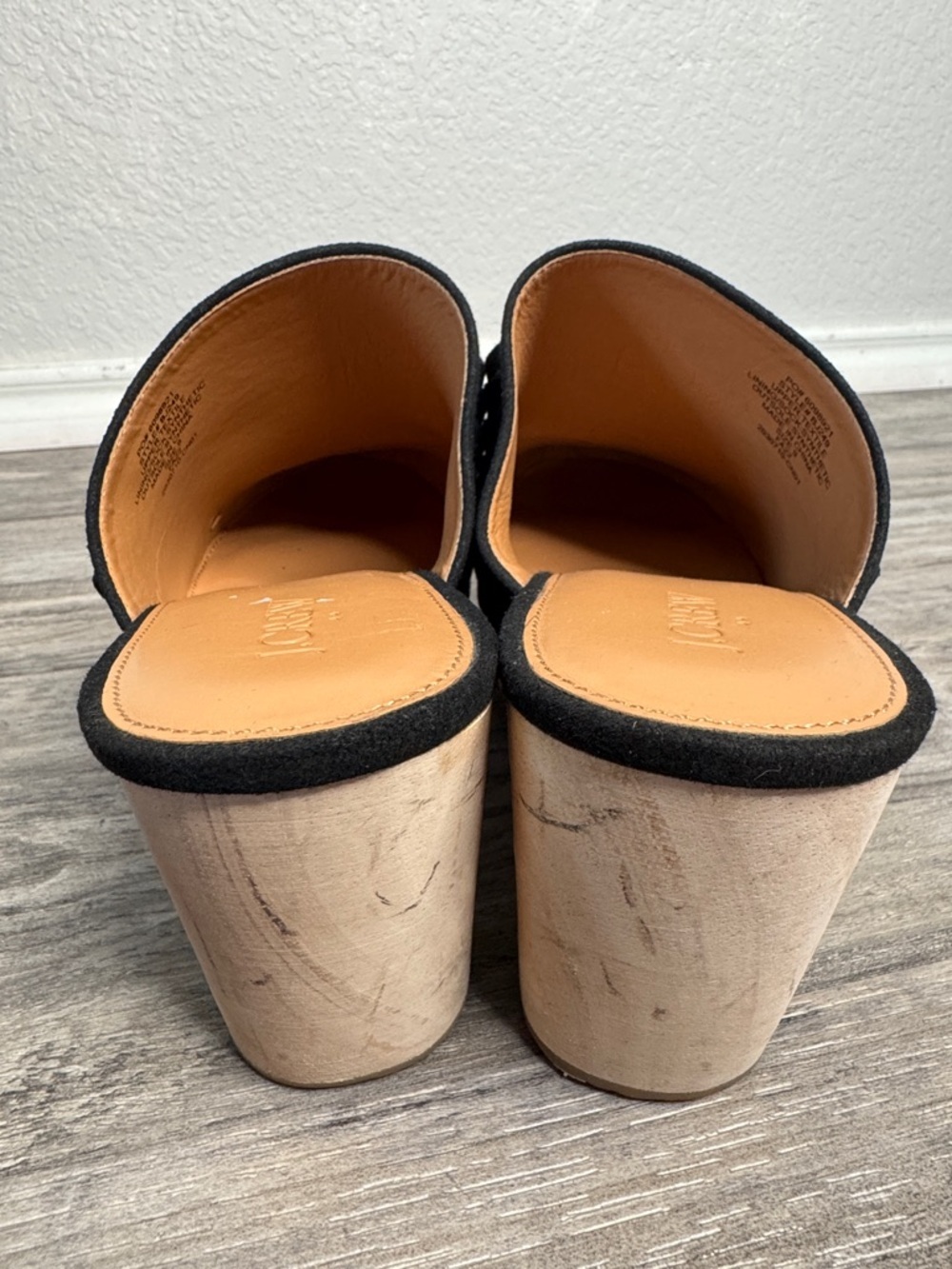 J. Crew Braided Studded Black Clog Mules Size 9 - Picture 4 of 6
